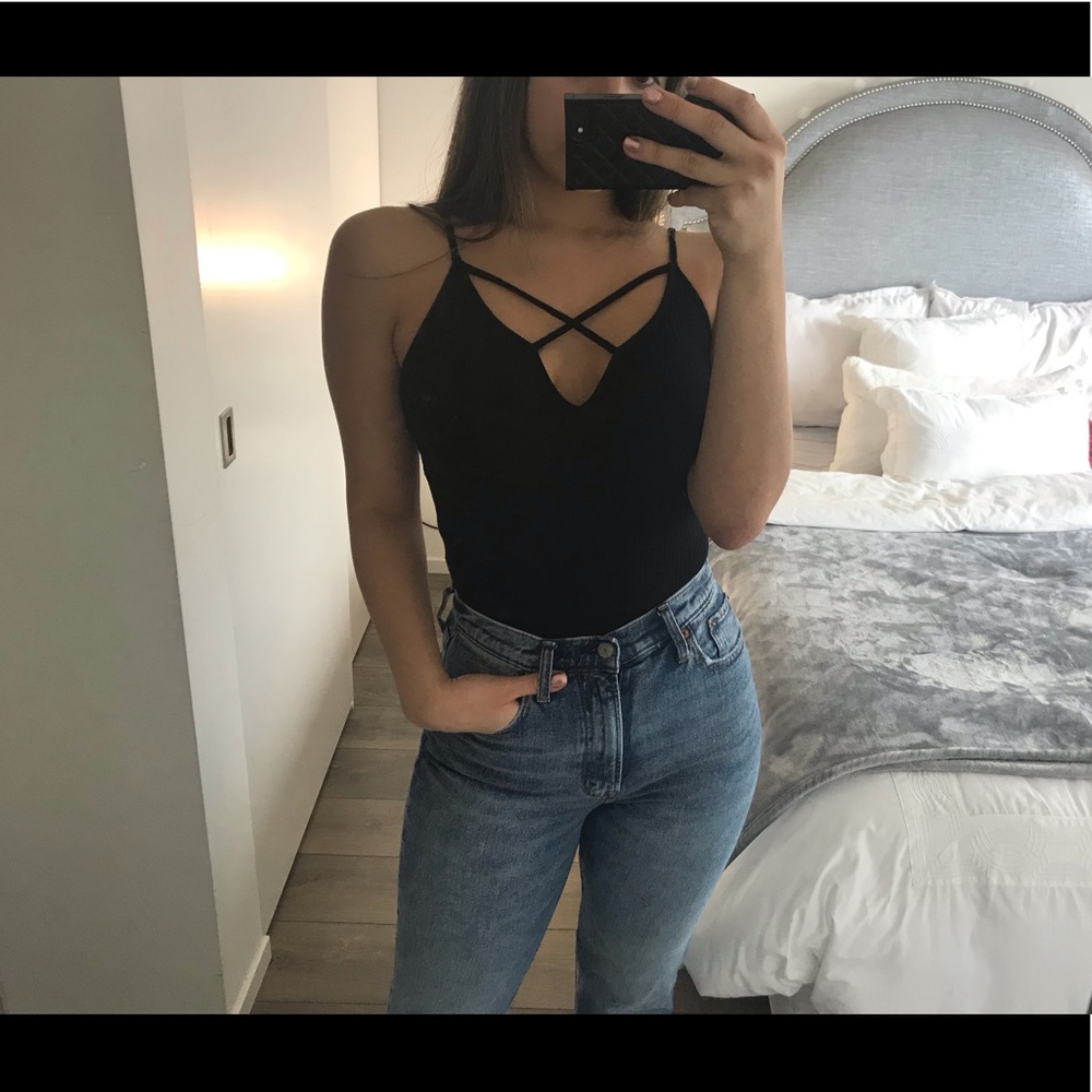 Strappy Black Bodysuit